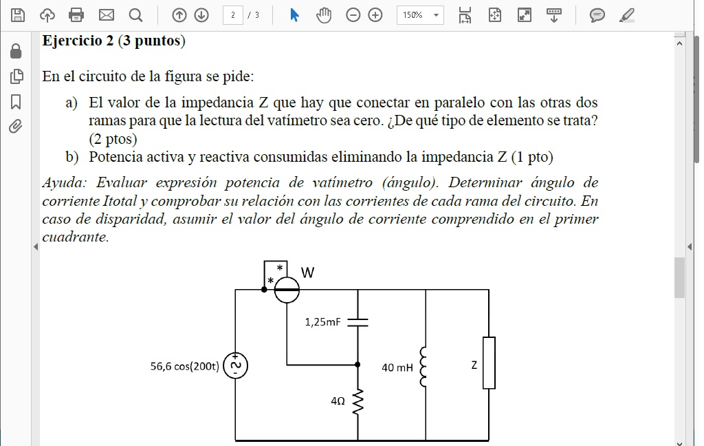 Problema 2 Examen septiembre FTE